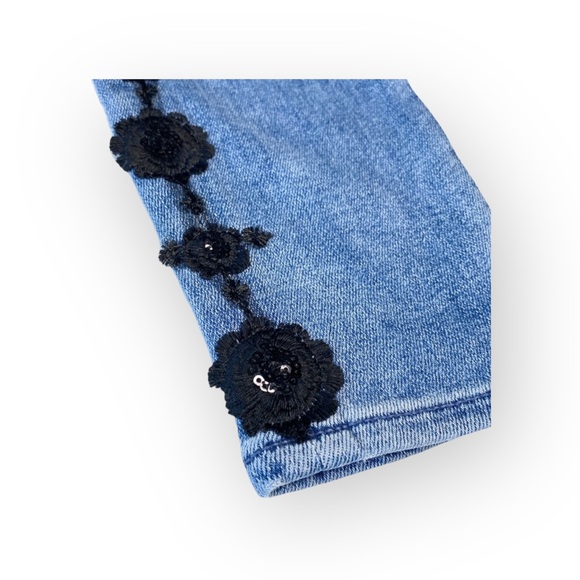 7FAM 7 for all Mankind Luxe Vintage ☻︎ High Sequin Embroidery Skinny Jeans ☻︎ 24 - Picture 6 of 16